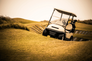 golf cart on course